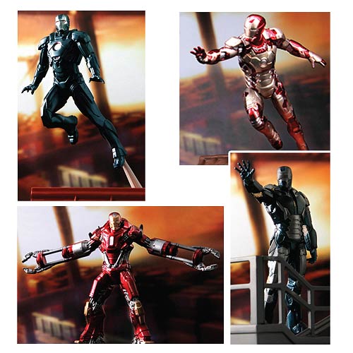 Iron Man 3 Battlefield Collection 1:24 Scale Model Kit Set